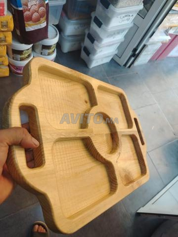 Plat en bois pour gâteaux et fruits - 2