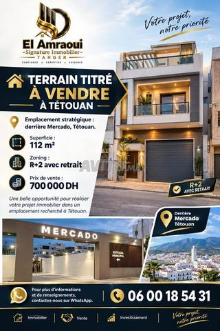 Terrain titré à vendre tétouan