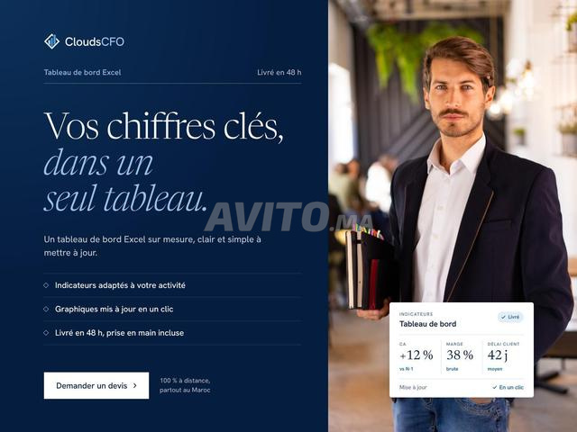 Tableau de bord Excel sur mesure, livré en 48 h