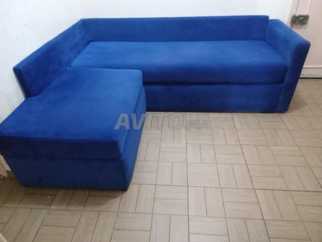 Séjour en L bleu roi - 2