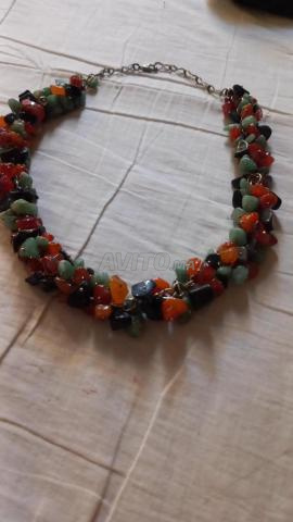 Ancien collier de vraies pierres précieuses - 2