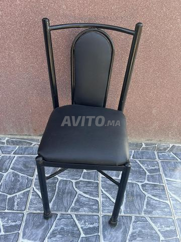 Chaises en fer et cuir véritable - 2