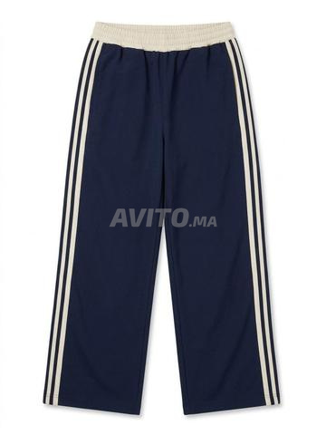 Pantalon Beige & Bleu Marine à Bandes - Taille XL - 2