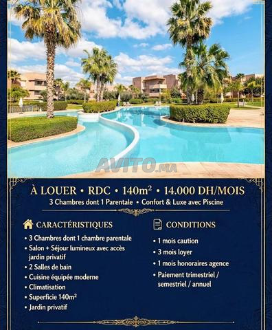 🏡 Appartement vide 3 chambres RDJ Prestigia ⛳