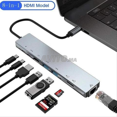 Hub Multi-ports 8 en 1 Type C vers USB-C 4K - 2