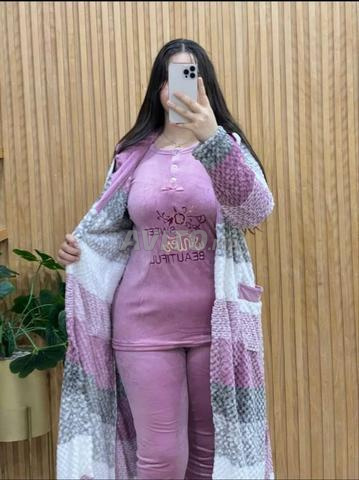 Pyjama 3 pièces pantalon long velours - 2