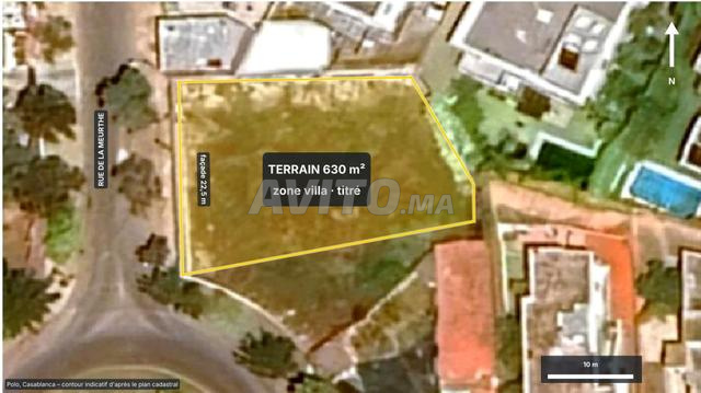 Terrain villa 630 m²- faç. 22,5 m- dossier complet