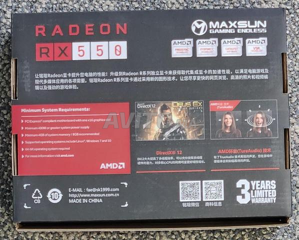 Maxsun Radeon RX 550 4GB Low Profile NJJMW - 2