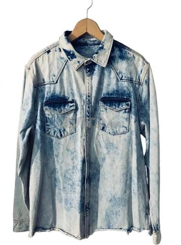 Veste en jean style américain éblouissante - Taille XL Oversize