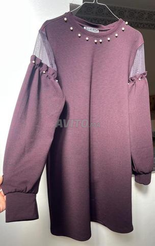 💜 Robe / tunique pour femme violet foncé - M&W Collection - 2