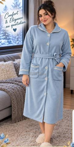 Robe de chambre en tissu jacquard avec boutons, modèle turc à prix abordable - 2