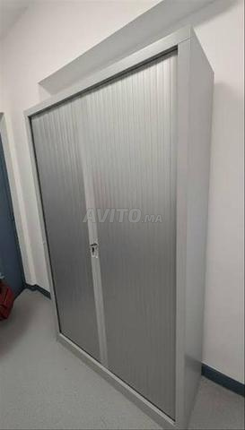 Armoire haute métallique portes rideaux - 2