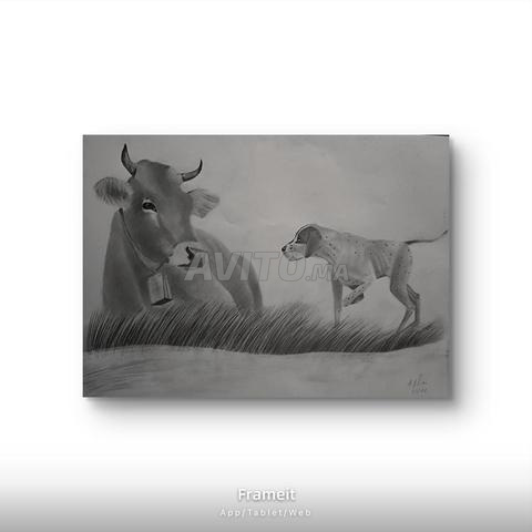 2 tableaux originaux au crayon - 2