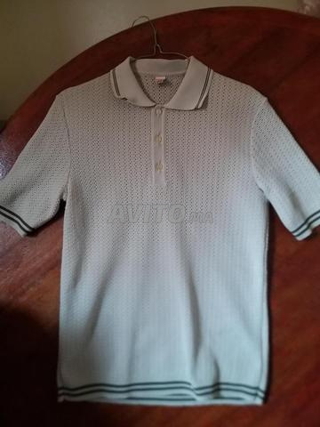 Chemise polo d'été classique tricotée, couleur beige, taille M - 2