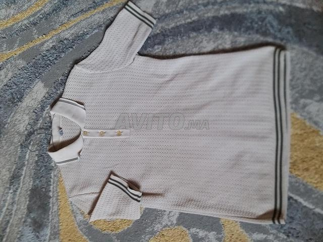 Chemise polo d'été classique tricotée, couleur beige, taille M