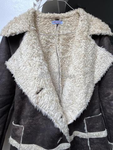 🧥 Long manteau en cuir avec fourrure - Femme - 2
