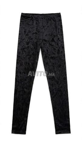Pantalon legging velours noir long 1 mètre - encore propre - 2