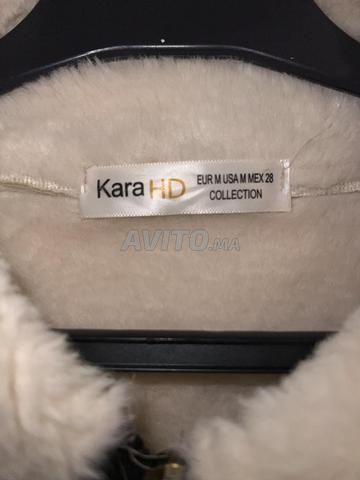 Manteau/Veste en cuir beige - 2
