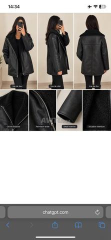 معطف أسود أنيق ZARA مقاس L - 2