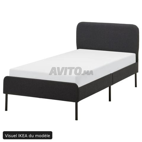 Lit IKEA SLATTUM 90x200 et 2 tiroirs à roulettes - 2