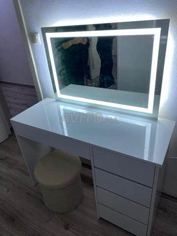 Coiffeuse miroirs Hollywood LED - 2