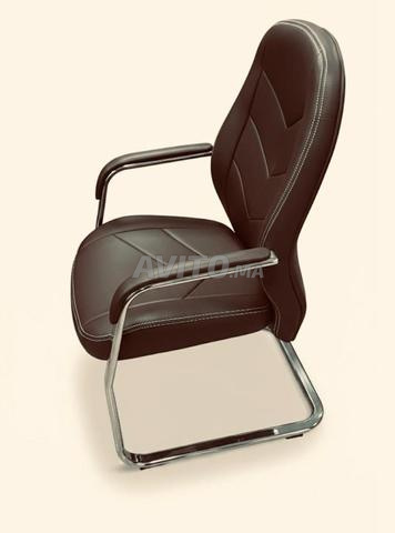 Chaise de direction en cuir et en mesh - 2