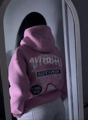 Hoodie Twinzy Rose Clair - Oversize - Neuf