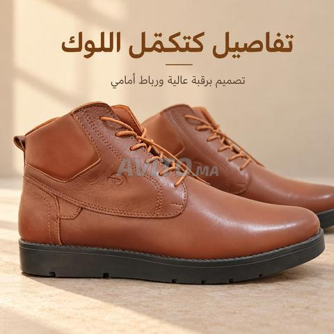 👞 Chaussures élégantes pour hommes. Cuir véritable marron. - 2