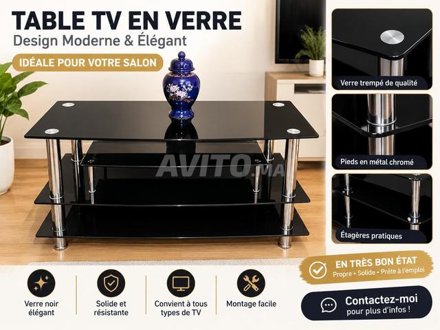 Table TV en verre - 2