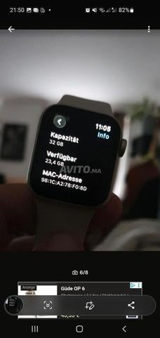 Apple Watch SE GPS الجيل الثاني 40 ملم بطارية 100%