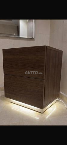 Table de chevet avec LED - 2