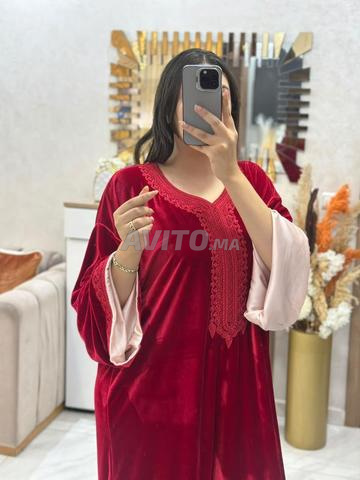 👗 Caftan en Mber (coton) travaillé avec broderie et manches "Karnaj"🔥 - 2