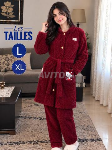 Pyjama d'hiver chaud pour femme 🧸❤️ Robe Pantalon