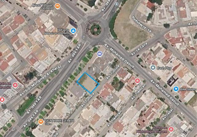 أرض مسجلة بمساحة 400 متر مربع على شارع القوات المسلحة الملكية