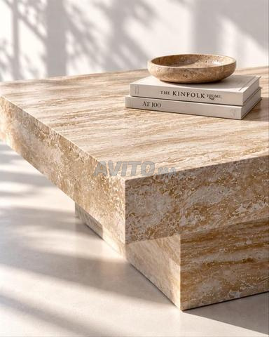 Table basse en travertin - 2