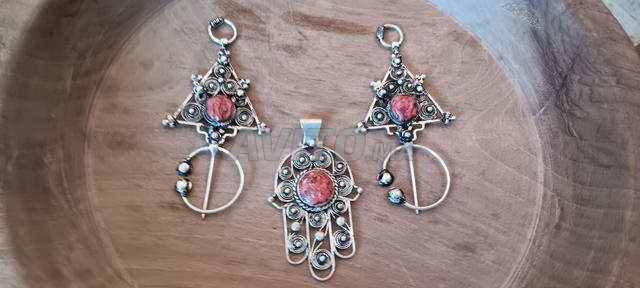 Ensemble authentique berbère en argent avec corail - 2