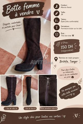 Botte élégante pour femme à talon – Taille 39 👢