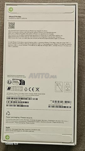 iPhone 17 Pro Max 256 Go NEUF couleur orange - 2