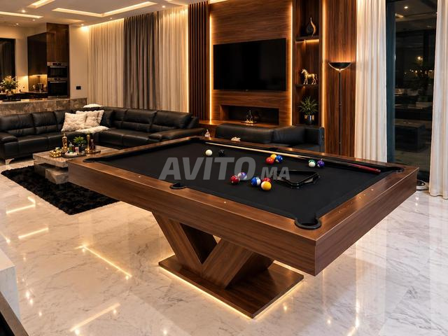 Table de billard en noyer Tech