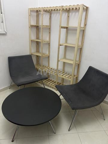 Table avec 2 chaises meuble décoratif - 2