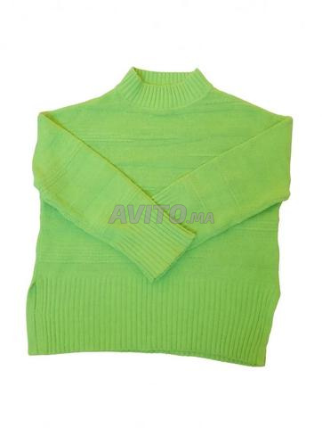 Pull vert anis élégant