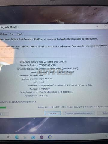 Ordinateur portable Acer i7 7ème 256SSD du magasin - 2
