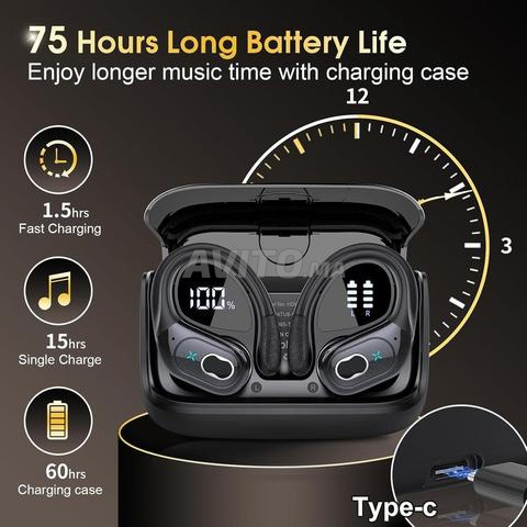 سماعات بلوتوث لاسلكية رياضية، 75 ساعة 5.4 HiFi