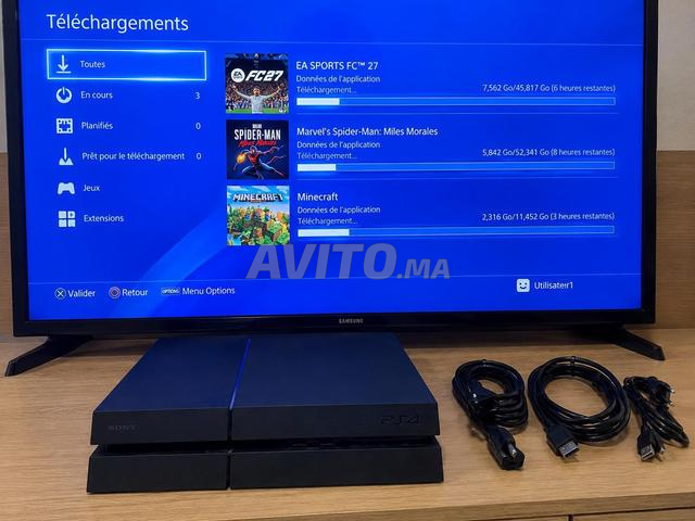 PS4 Fat 500 Go avec 3 jeux – 1 400 DH - 2