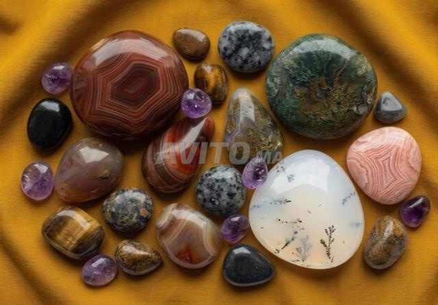100 pièces d'agate naturelle