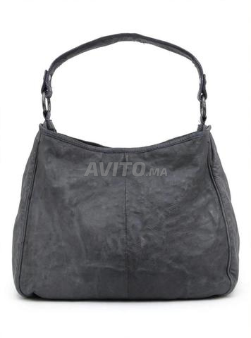 Sac en cuir véritable - style Bottega Veneta - 2