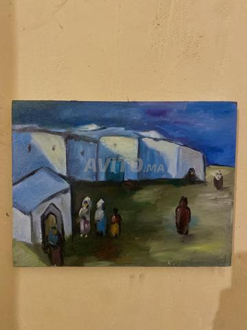 لوحة مرسومة بالزيت على قماش - 2