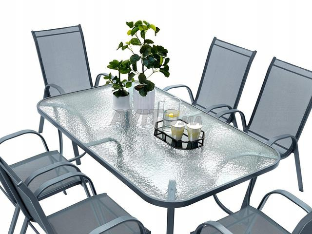 Ensemble Élégant 6 Personnes Intérieur Et Extérieur - 2