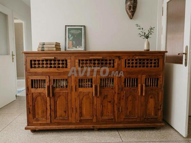 Grand buffet berbère en bois massif - 2