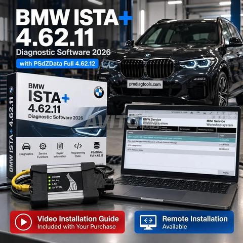 برنامج تشخيص وبرمجة BMW ISTA 4.62.11 + PSdZData + دليل فيديو للتثبيت